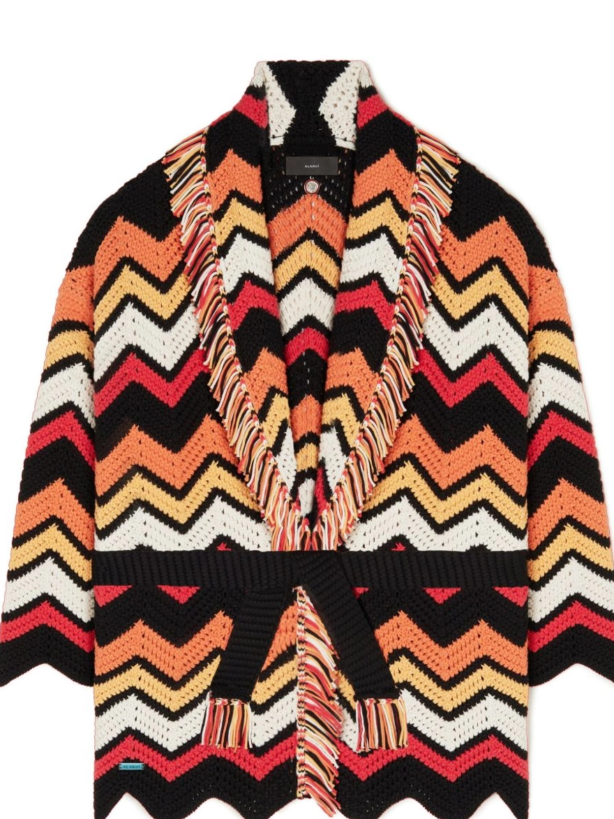 Cheap Women knit cardigan Alanui chevron Kaleidoscopic 0325
